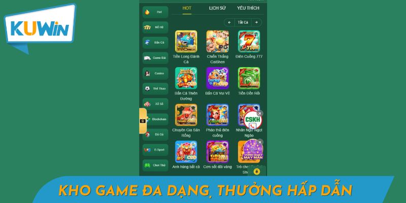 HB88 sở hữu kho game đa dạng, kèm theo đó là mức trả thưởng hấp dẫn