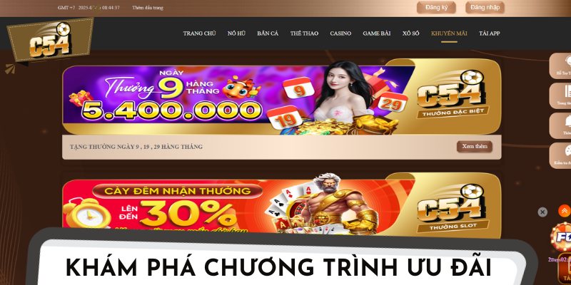 Điểm danh một số chương trình ưu đãi hấp dẫn hiện có trên trang web